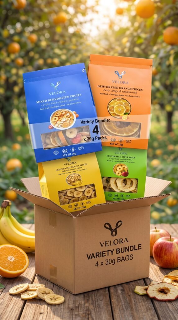 Pack of 4 including apple,banana,orange and mix blend