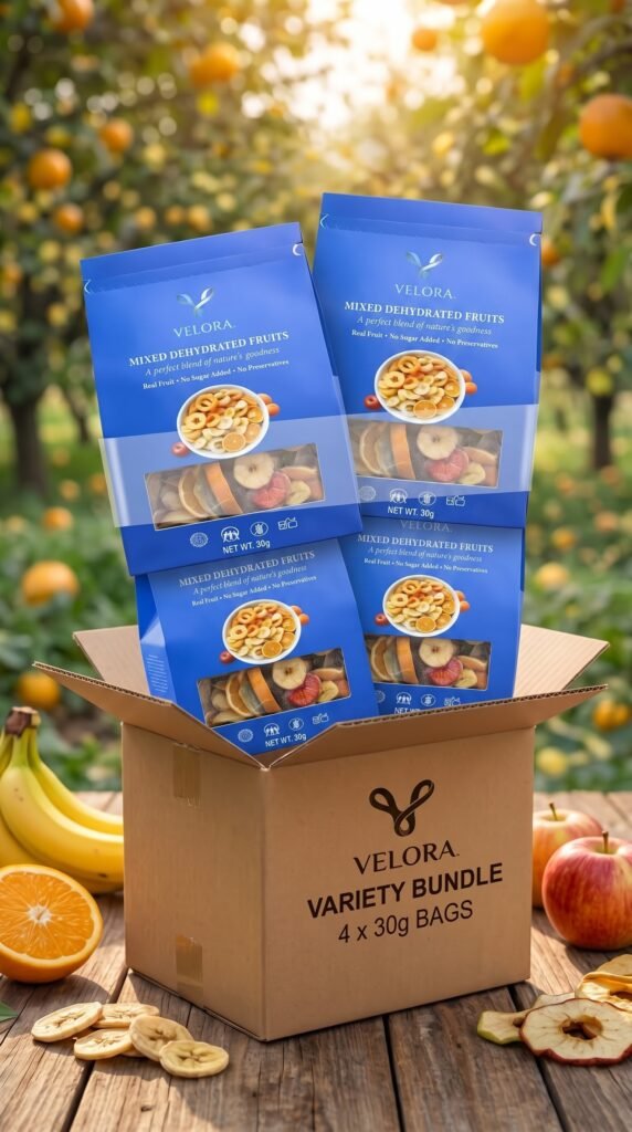 Dehydrated bundle of mix fruits pack of 4